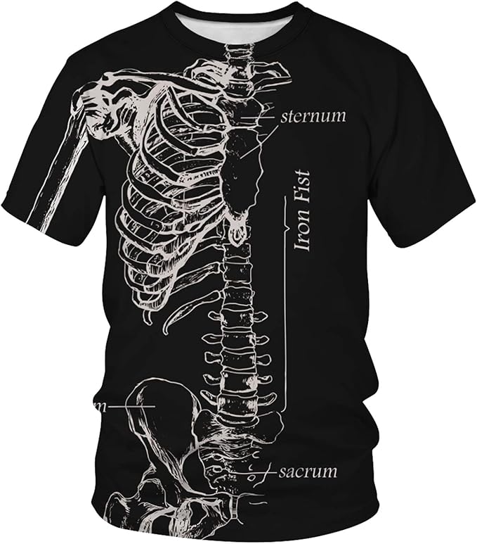 Rakuten - 【楽天スーパーSALE】髑髏柄 総柄Tシャツ ユニセックス 半袖 3dプリント 面白いtシャツ カジュアル tシャツ