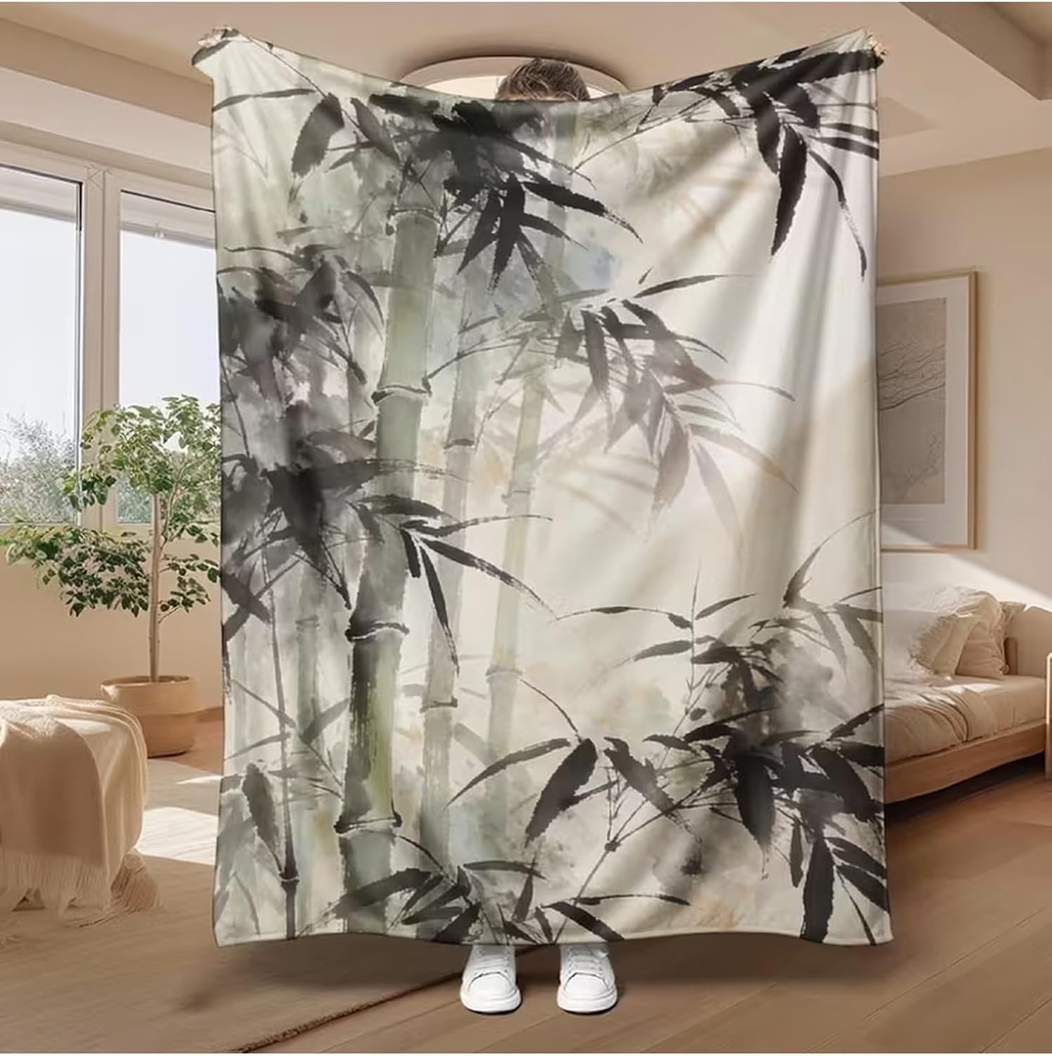 商品情報サイズ・重量75×100cm：約345g100×125cm：約525g125×150cm：約725g150×200cm：約1085g素材ポリエステル100％生地フランネル（毛玉ができにくい）シーズンオールシーズン用途ひざ掛け・お昼寝・冷房対策・防寒洗濯洗濯機洗い可生産国日本竹墨絵柄 縁起の良い 新年 かわいい おもしろ お祝い プレゼント 友達 母の日 父の日 夫婦 カップル ブランケット 毛布 ギフト ひざ掛け 贈り物 ふわふわ キャンプ 昼寝 ソファ あったか 洗える 冷房対策 柔らか 75×100cm　100×125cm　125×150cm　150×200cm ブランケット 毛布 ギフト ひざ掛け 父 母 祖母 祖父 安心 ぬくもり 大切な人への贈り物 5