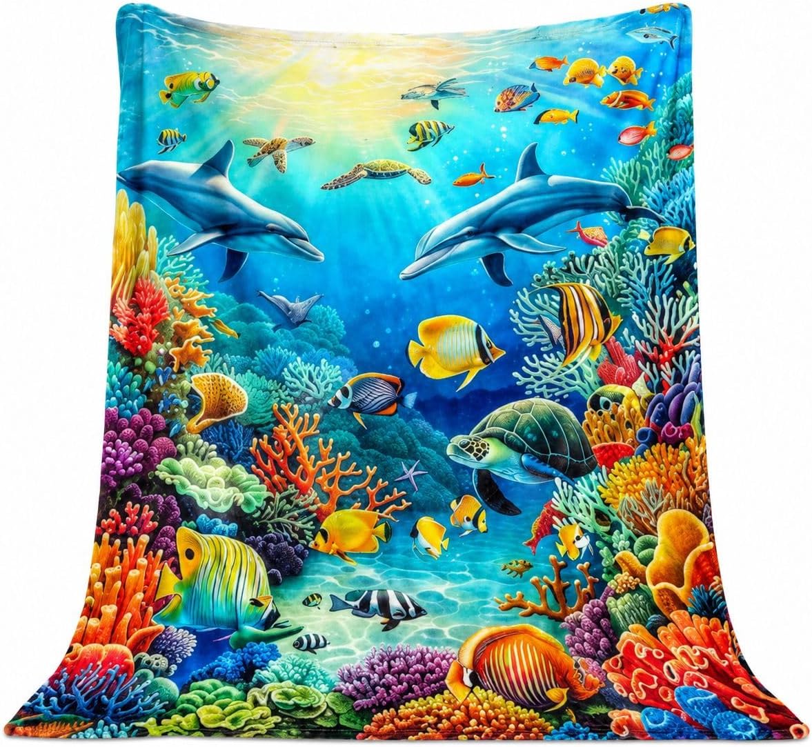 商品情報サイズ・重量75×100cm：約345g100×125cm：約525g125×150cm：約725g150×200cm：約1085g素材ポリエステル100％生地フランネル（毛玉ができにくい）シーズンオールシーズン用途ひざ掛け・お昼寝・冷房対策・防寒洗濯洗濯機洗い可生産国日本イルカ ウミガメ クマノミ 海洋生物 プレゼント 子供 友達 母の日 父の日 夫婦 カップル ブランケット 毛布 ギフト ひざ掛け 贈り物 ふわふわ キャンプ 昼寝 ソファ あったか 洗える 冷房対策 柔らか 75×100cm　100×125cm　125×150cm　150×200cm ブランケット 毛布 ギフト ひざ掛け 父 母 祖母 祖父 安心 ぬくもり 大切な人への贈り物 5