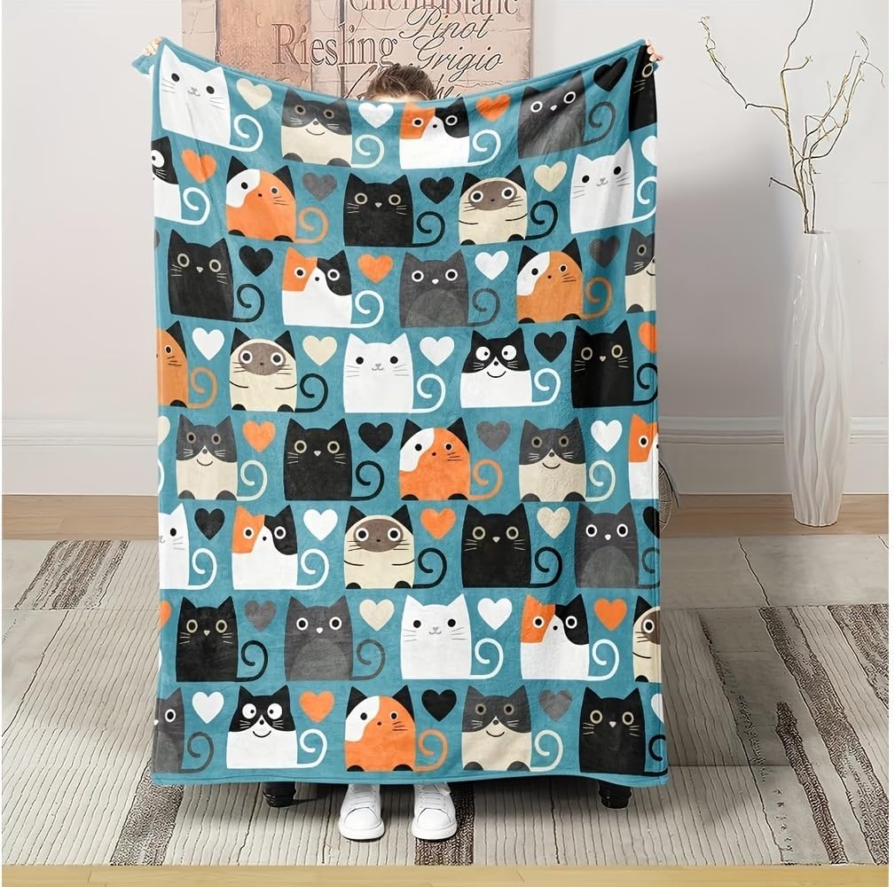 商品情報サイズ・重量75×100cm：約345g100×125cm：約525g125×150cm：約725g150×200cm：約1085g素材ポリエステル100％生地フランネル（毛玉ができにくい）シーズンオールシーズン用途ひざ掛け・お昼寝・冷房対策・防寒洗濯洗濯機洗い可生産国日本かわいい猫柄とハート柄 プレゼント 子供 友達 母の日 父の日 夫婦 カップル ブランケット 毛布 ギフト ひざ掛け 贈り物 ふわふわ キャンプ 昼寝 ソファ あったか 洗える 冷房対策 柔らか 75×100cm　100×125cm　125×150cm　150×200cm ブランケット 毛布 ギフト ひざ掛け 父 母 祖母 祖父 安心 ぬくもり 大切な人への贈り物 5