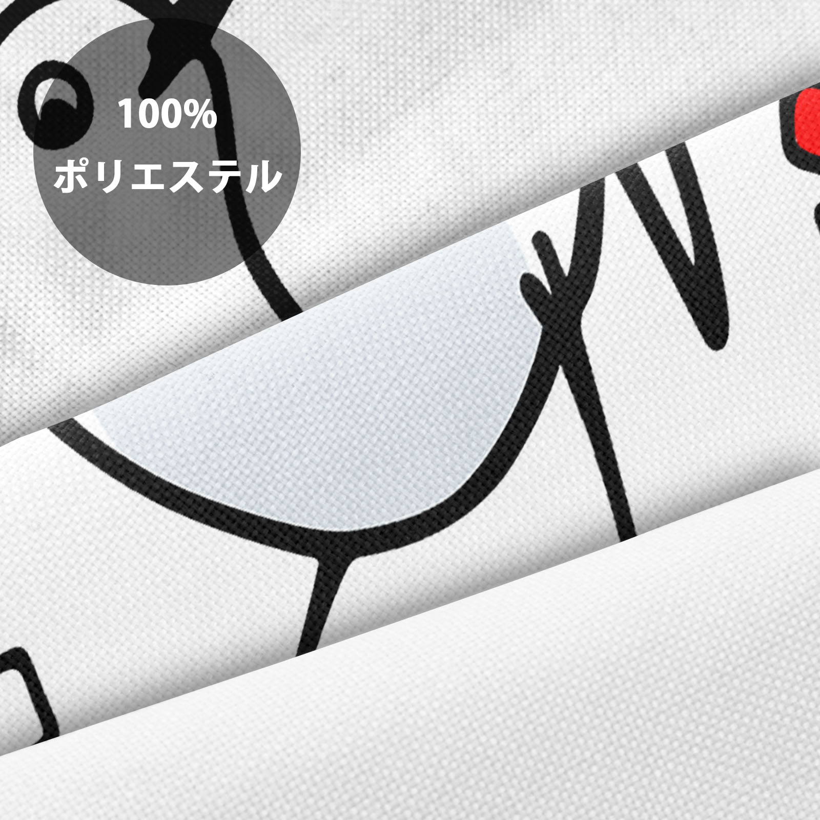 クッションカバー サンタ小鳥 クリスマス 赤と白 線画スタイル クリスマスシーズン 2枚セット 30×30cm 40×40cm 45×45cm 50×50cm 55×55cm 60×60cm プレゼント メリークリスマス 楽しい雰囲気 かわいい小鳥 面白い PAKAZA