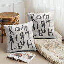 【楽天スーパーSALE】クッションカバー 2枚セット 30×30cm 40×40cm 45×45cm 50×50cm 55×55cm 60×60cm 黒い文字 ...