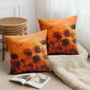 【楽天スーパーSALE】クッションカバー 2枚セット 30×30cm 40×40cm 45×45cm 50×50cm 55×55cm 60×60cm ひまわり油...