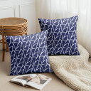 【楽天スーパーSALE】クッションカバー 2枚セット 45×45cm 30×30cm 40×40cm 50×50cm 55×55cm 60×60cm 深紺色の三...