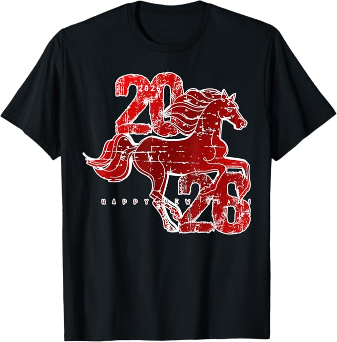 乐天商城 - 2026 中国の旧正月2026 馬の年 Tシャツ