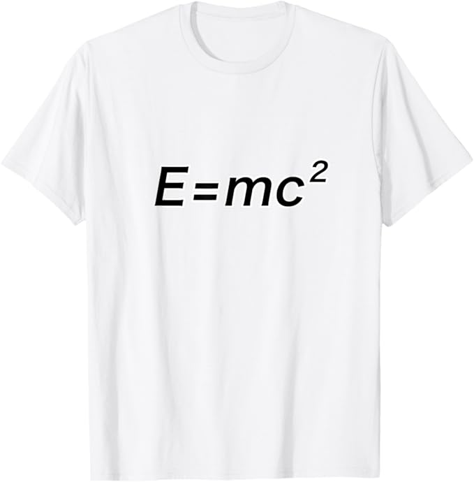 乐天商城 - 【楽天スーパーSALE】E=mc2 相対性理論《数学》方程式 質量とエネルギーの等価性 理数系 数字 メッセージ 面白い Tシャツ