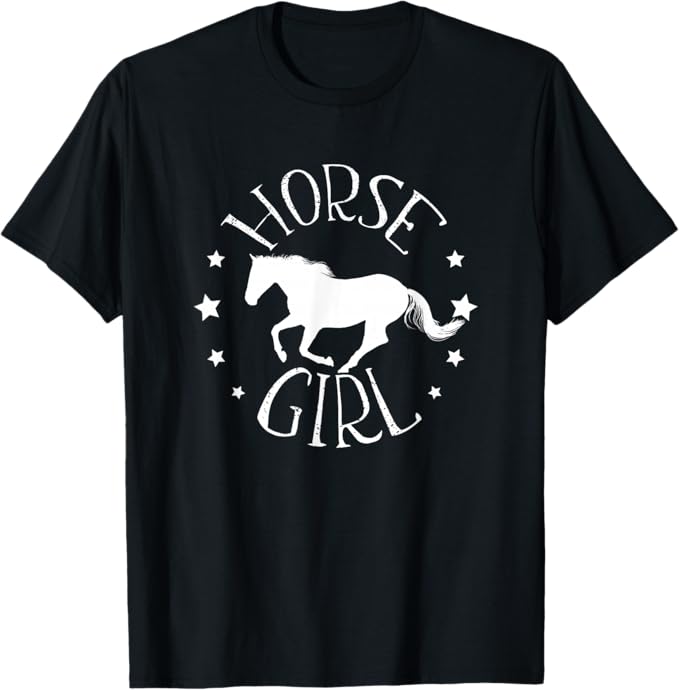 Rakuten - 【楽天スーパーSALE】馬の女の子 ライダー 面白い Tシャツ