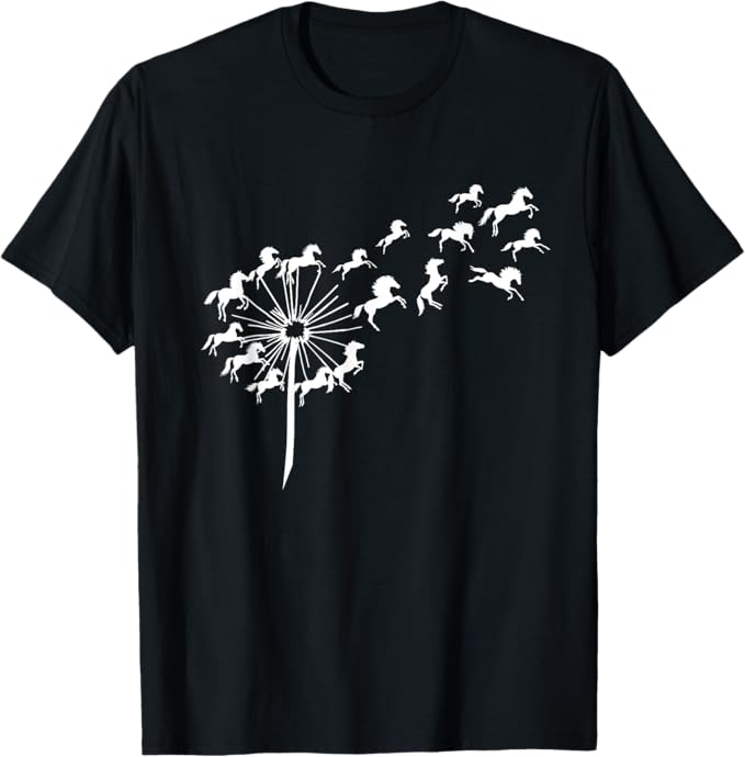 Rakuten - タンポポから種となって飛んでいく馬 競馬　馬 ウマ 馬Tシャツ ウマ レース 乗馬 メンズ おもしろグッズ ネタ 大人 男性 プレゼント Tシャツ