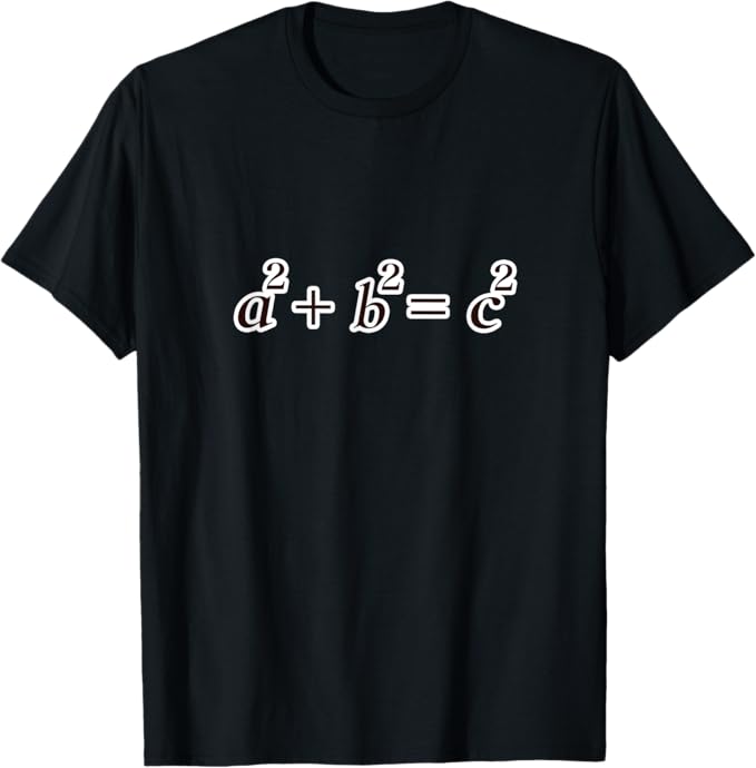 Rakuten - a2+b2=c2 ピタゴラスの定理 三平方《数学》方程式 理数系 数字 面白い Tシャツ