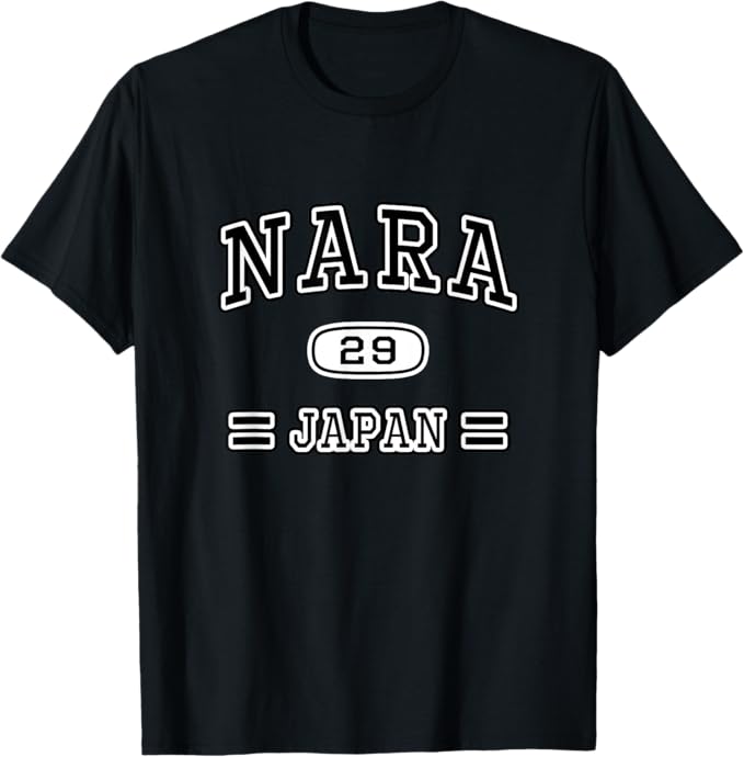 奈良 NARA【チームユニフォーム カレッジ風】JIMO-T ジモティ プレゼント お土産 面白い かっこいい Tシャツ
