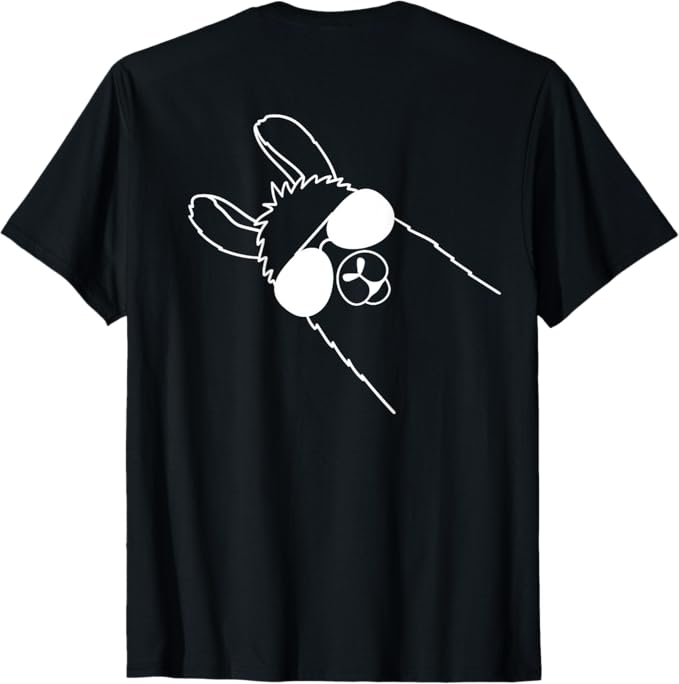 Rakuten - 【楽天スーパーSALE】【バックプリント・背中側】アルパカはサングラスで横から見る 面白い Tシャツ