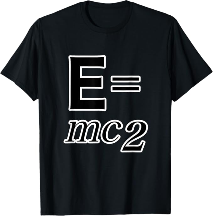 乐天商城 - E=mc2【BIG 大きな文字】相対性理論《数学》方程式 質量とエネルギー 理数系 数字 面白い Tシャツ