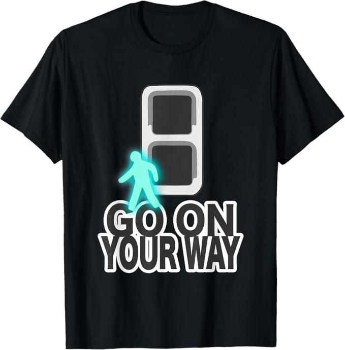 乐天商城 - GO ON YOUR WAY ゴー・オン・ユア・ウェイ《信号機》キャラクター 面白い イラスト Tシャツ