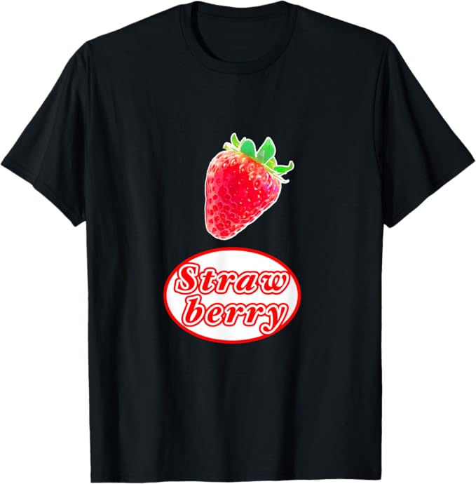 いちご 苺 ストロベリー Strawberry【フルーツ ポップ】かわいい Tシャツ