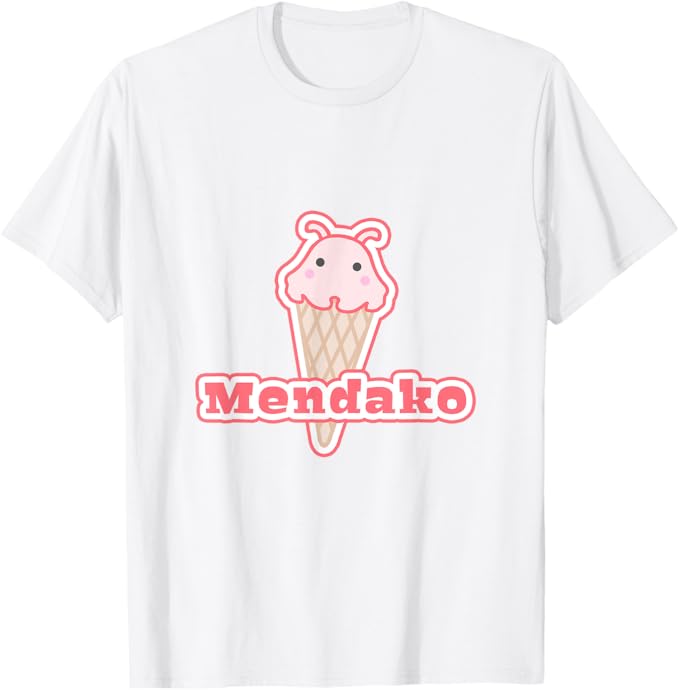 Rakuten - 【楽天スーパーSALE】メンダコ《アイスクリーム》夏 水族館 ゆるくて かわいい 面白い 動物 キャラクター プレゼント Tシャツ