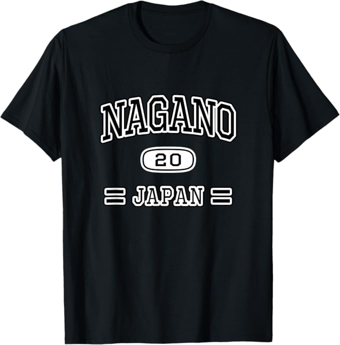 長野 NAGANO【チームユニフォーム カレッジ風】JIMO-T ジモティ プレゼント お土産 面白い かっこいい Tシャツ
