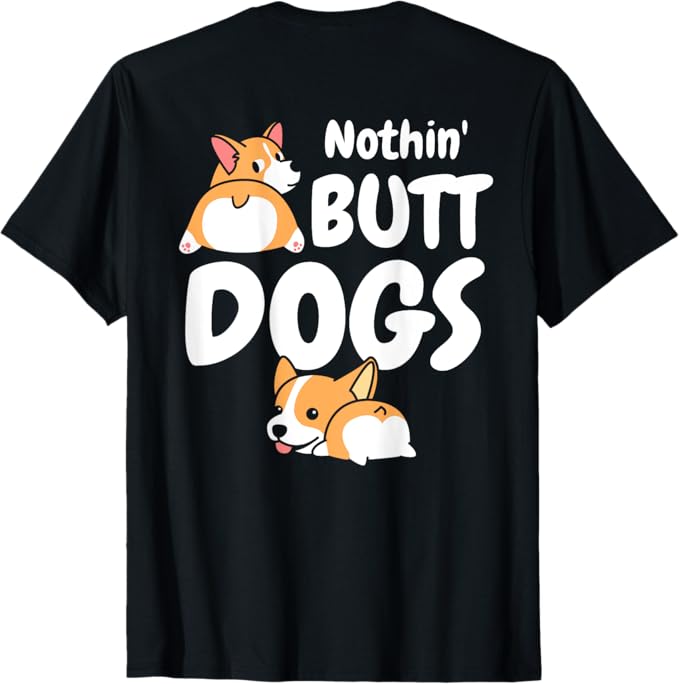 Rakuten - 【楽天スーパーSALE】【バックプリント・背中側】ノッシン お尻 犬 かわいい コーギー Tシャツ