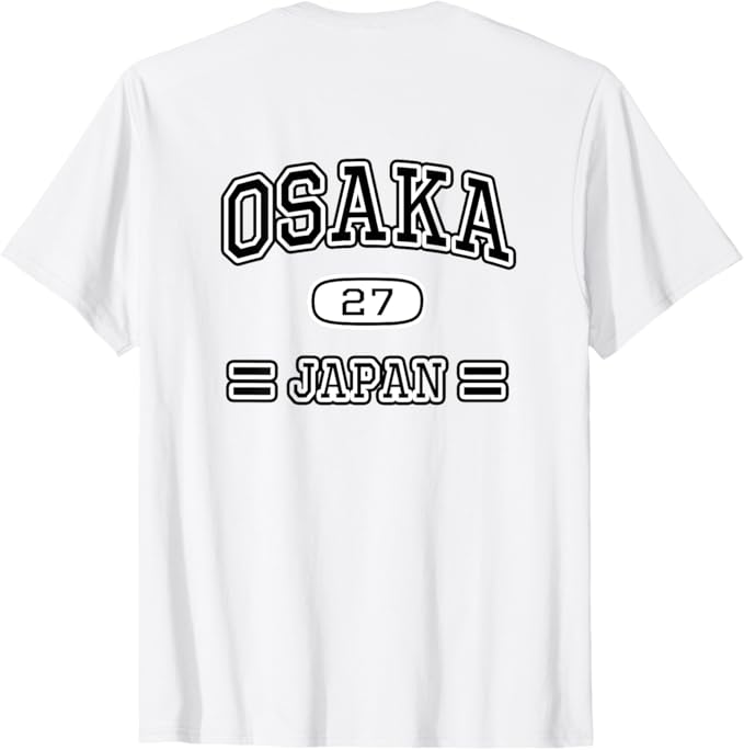 【バックプリント・背中側】大阪 OSAKA【チームユニフォーム風】JIMO-T ジモティ プレゼント 面白い かっこいい Tシャツ