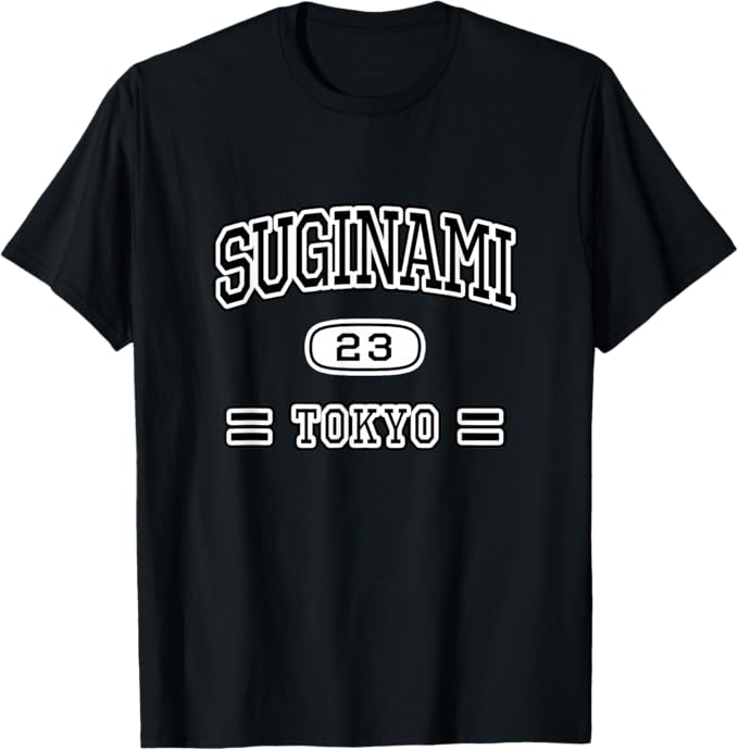 乐天商城 - 杉並区 SUGINAMI【チームユニフォーム カレッジ風】東京 23区 JIMO-T ジモティ プレゼント 面白い Tシャツ