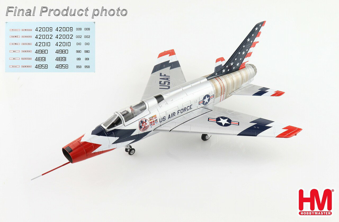 F-100 在欧アメリカ空軍 第36昼間戦闘航空団 アクロバットチーム「スカイブレイザーズ」 1960年シーズン （デカール付属） 1/72 2023年8月25日発売 HobbyMaster（ホビーマスター）飛行機/模型/完成品 HA2124