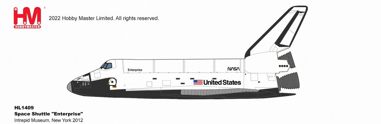 スペースシャトル・オービタ エンタープライズ NASA アメリカ航空宇宙局 イントレピッド博物館 1/200 2024年2月14日発売 Hobby Master 飛行機/模型/完成品 [HL1409]