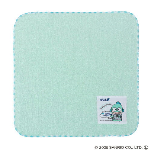 全日空 ANA × SRC（サンリオキャラクターズ）織りネームタオルハンカチ HANGYODON ハンギョドン FUJISEY 全日空 ANA 飛行機 / グッズ [11109503]のサムネイル