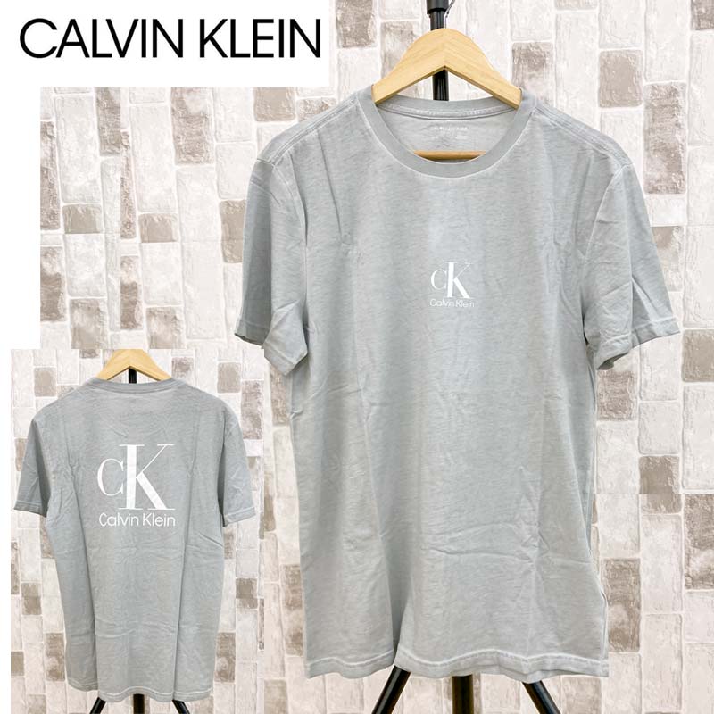 送料無料 Calvin Klein カルバンクライン CK バックプリント クルーネック 半袖Tシャツ 綿100％ コットン トップス …