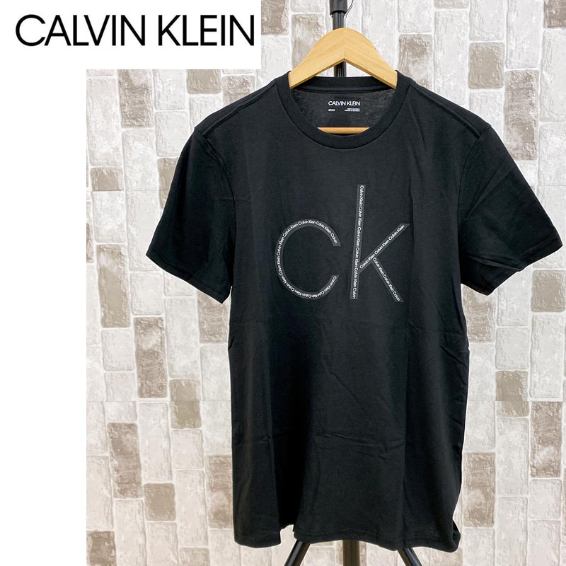 送料無料 Calvin Klein カルバンクライン CK スタックロゴクルーネックTシャツ 綿100％ コットン トップス メンズ ブ…