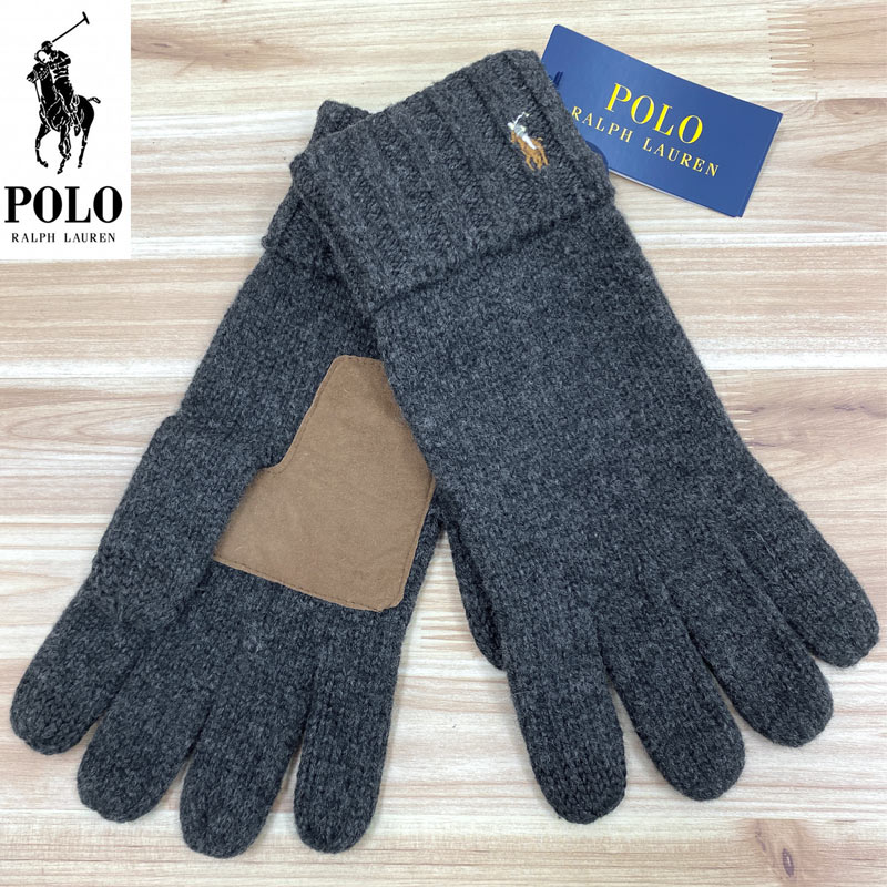 送料無料 POLO RALPH LAUREN ポロ ラルフローレン ポロ ワンポイント 刺繍 グローブ 手袋 レザーパッチ メンズ レディース ボーイズ プレゼント ギフト トップイズム ゆうパケ