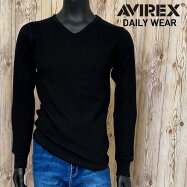 AVIREXアビレックスロングTシャツメンズ長袖サーマルVネックTシャツ無地デイリーインナーカットソーメンズファッションメンズ通販新作トップイズムゆうパケ