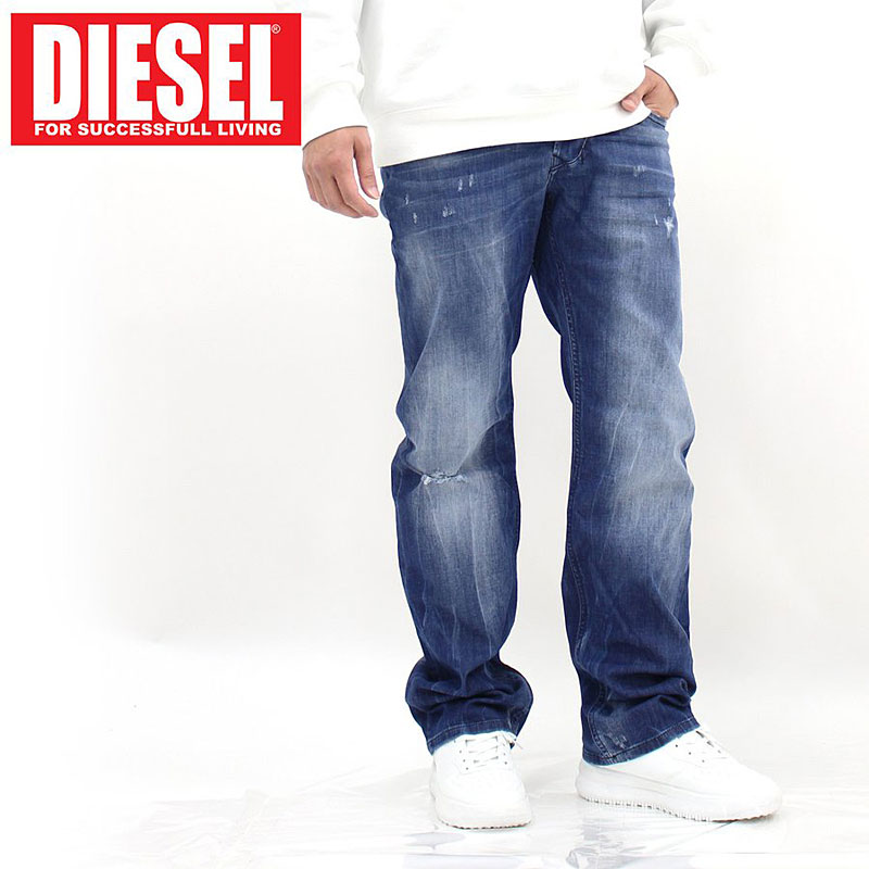 送料無料 DIESEL ディーゼル デニムパンツ ジーンズ レギュラー ストレート ストレッチ ダメージ LARKEE メンズ ブランド おしゃれ ジーパン パンツ おすすめ 通販 トップイズム