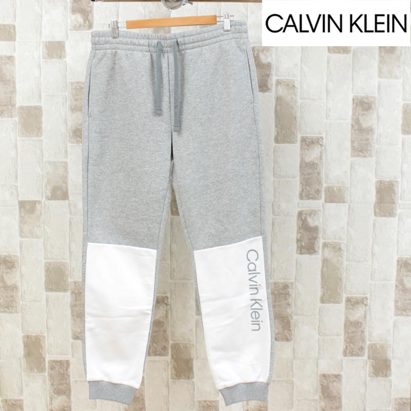 送料無料 Calvin Klein カルバンクライン CK カラーブロック ロゴスウェットパンツ 裏起毛 イージーパンツ ルームウ…