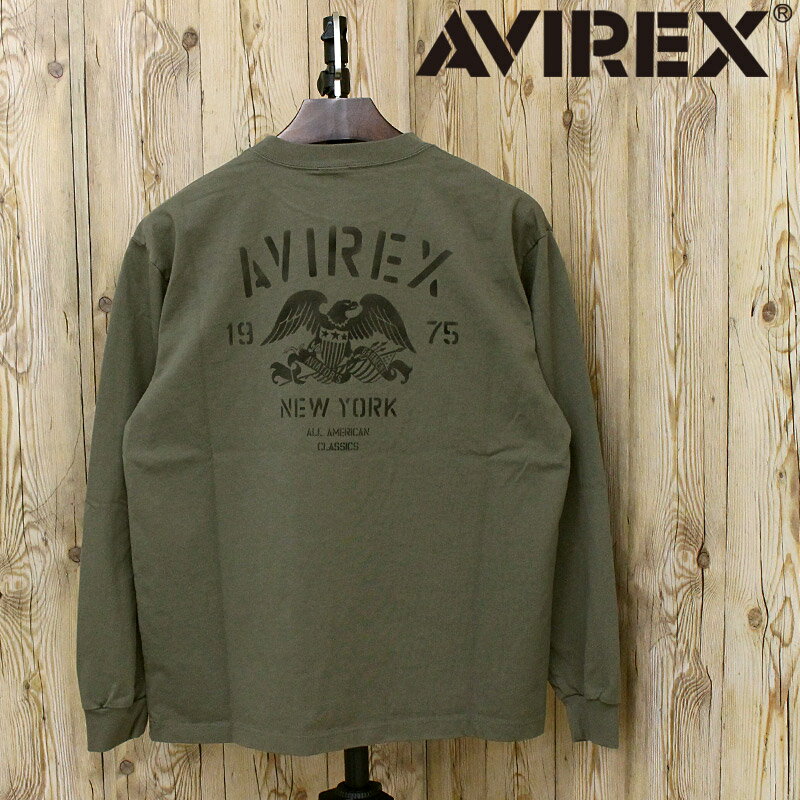 Rakuten - 送料無料 AVIREX アヴィレックス STENCIL L/S T-SHIRT 783-6130006 ステンシルプリント 長袖Tシャツ ロングTシャツ ロンT メンズ クルーネック トップス アビレックス