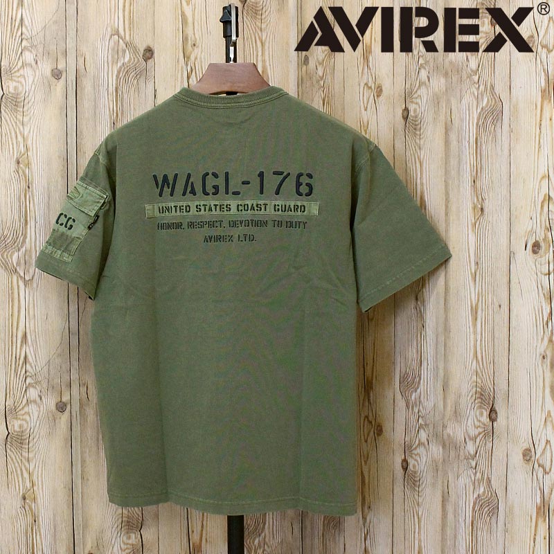 Rakuten - 送料無料 AVIREX アヴィレックス FADED S/S MIL. PKT TEE 783-6134005 フェイド ショートスリーブ ミリタリー ポケット 半袖Tシャツ コットン 綿 アビレックス ミリタリー トップス メンズ ブランド ネコポス