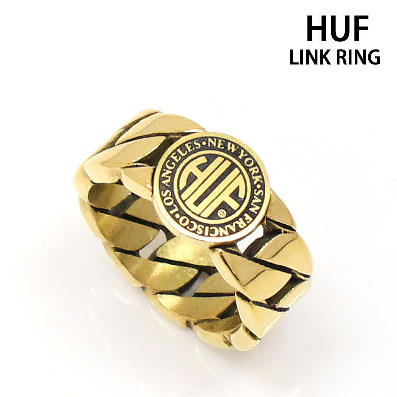 送料無料 HUF ハフ リージョナルキューバリンクリング 指輪 REGIONAL CUBAN LINK RING AC00986 シルバー ゴールド アクセサリー スケーター ブランド メンズ 小物 プレゼント ギフト