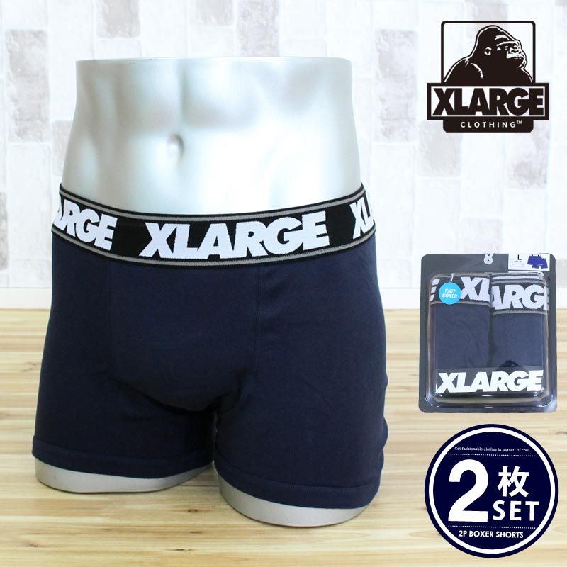 XLARGE エクストララージ XLARGE 2P BOXER SHORTS 2点セット ボクサーパンツ 男性用下着 インナー メンズインナー ストレッチ素材 メンズ ブランド