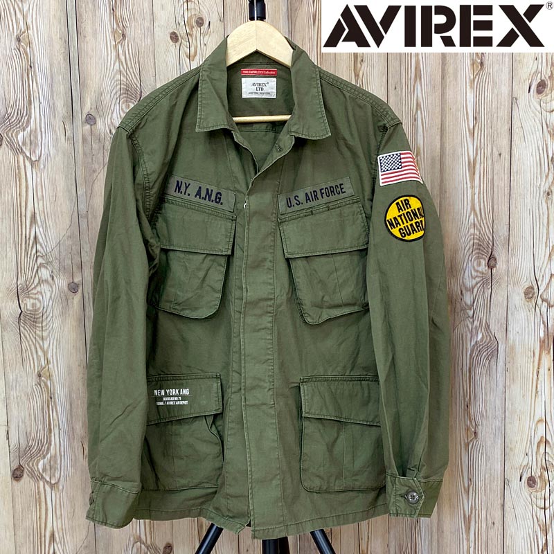 送料無料 AVIREX アヴィレックス アビレックス FATIGUE JACKET-A.N.G.JUNGLU ジャングル ファティーグジャケット AIR…