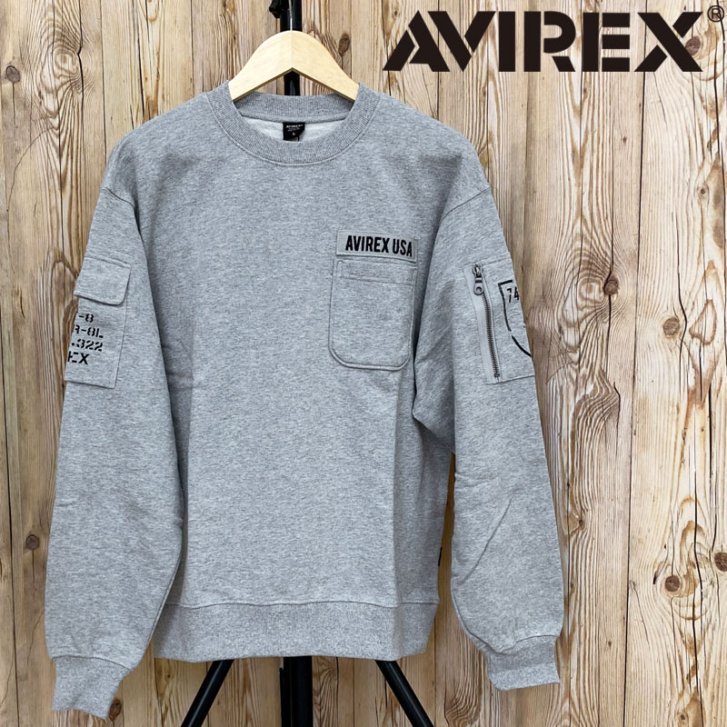 楽天市場】AVIREX（カラーグレー）（スウェット・トレーナー