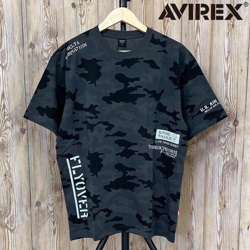 送料無料 AVIREX アビレックス FLYOVER ステンシル風 プリント 半袖Tシャツ トップス おすすめ おしゃれ 通販 春 夏 …