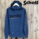 送料無料 Schott ショット HOODED SWEAT FIRE SCRIPT ファイアスクリプト パーカー スウェット メンズ トップイズム