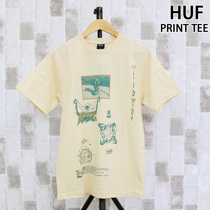 Rakuten - 送料無料 HUF ハフ ジン ショートスリーブ ウォッシュドTシャツ ZINE S/S WASHED TEE クルーネック ロゴ コットン トップス 半袖 メンズ ストリート ブランド おすすめ おしゃれ 通販 服 トップイズム ゆうパケ