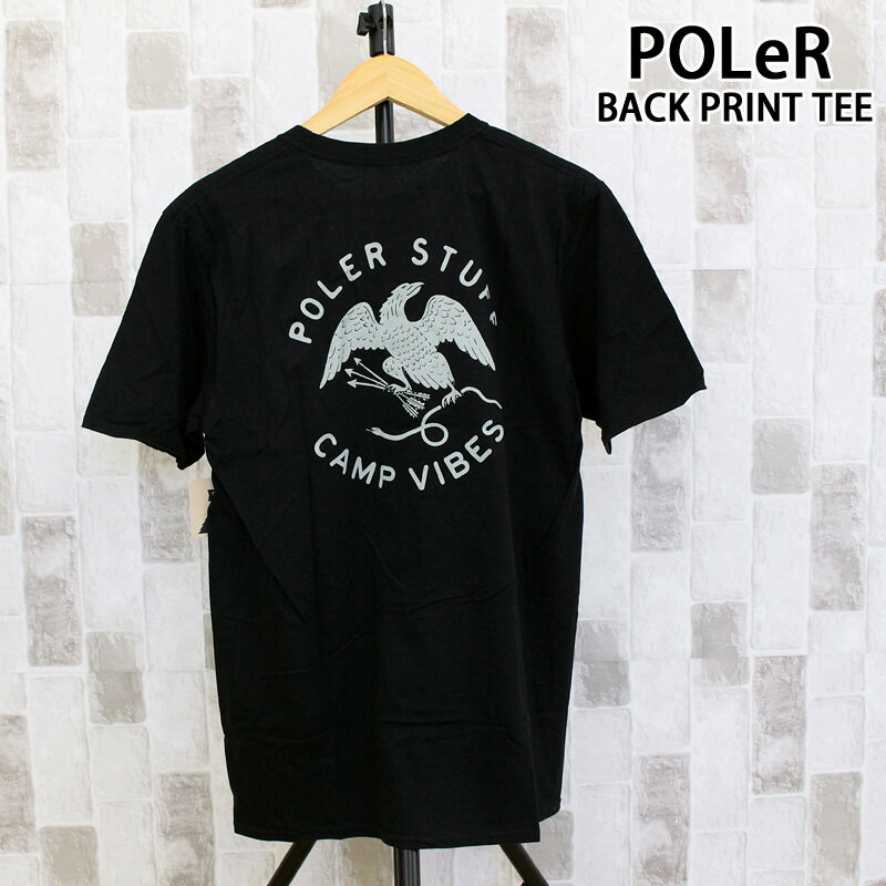 Rakuten - 送料無料 POLeR ポーラー バックプリント ブランド バックプリント 半袖Tシャツ BRAND BRAND TEE トップス ロゴT 綿 コットン ロゴ メンズ アウトドア ブランド 通販 新作 おすすめ トップイズム ゆうパケ
