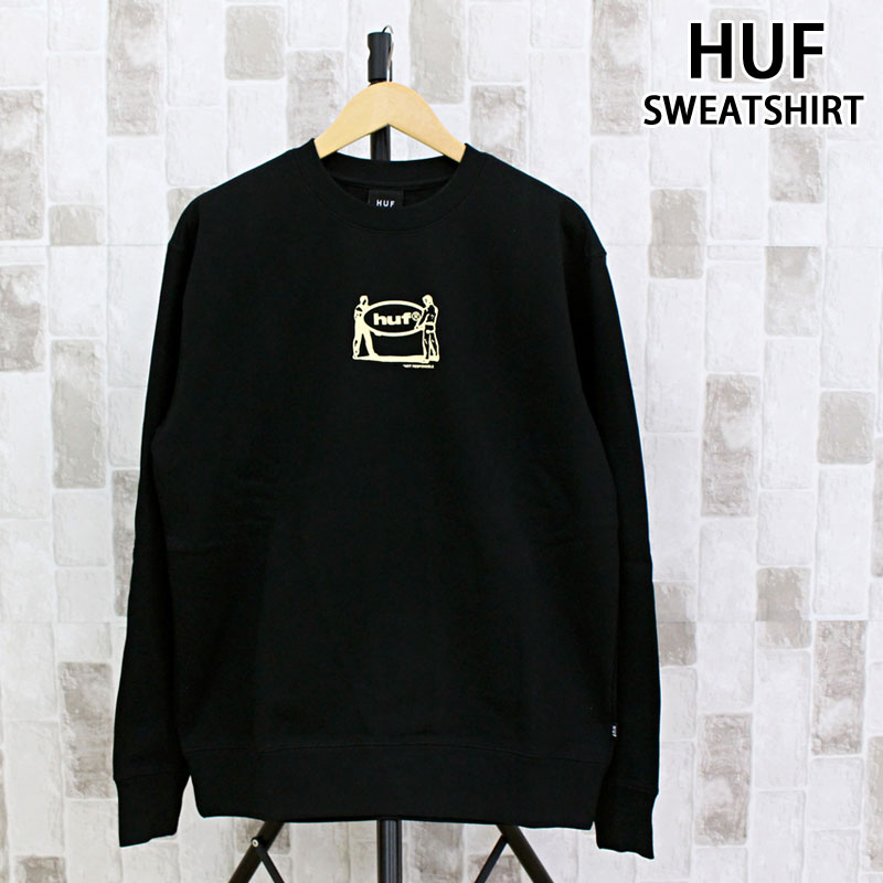 送料無料 HUF ハフ リロケーションクルーネックスウェット RELOCATION CREWNECK 裏起毛 トップス 長袖 トレーナー スウェットシャツ プルオーバー メンズ ストリート スケーター ブランド PF00683