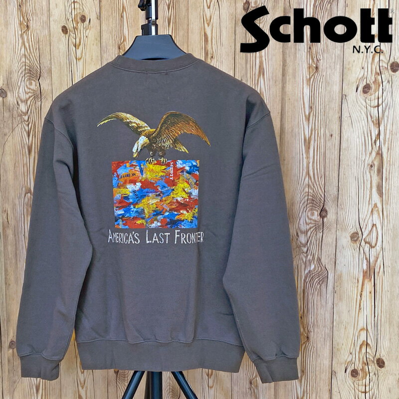 Rakuten - 送料無料 Schott ショット EAGLE AND MAP CREW SWEAT クルースウェット イーグル アンド マップ トップス メンズ ブランド トップイズム