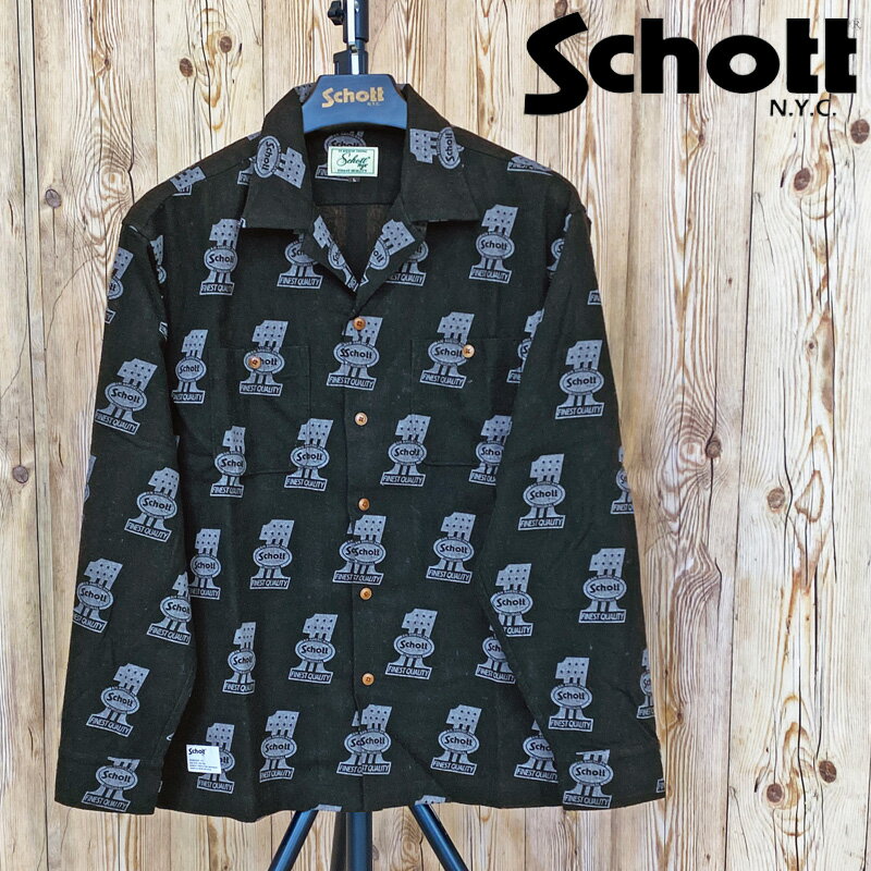 Rakuten - 送料無料 Schott ショット H/V NO.1 LS SHIR ヘンプヴィスコース ナンバーワン シャツ トップス メンズ ブランド トップイズム