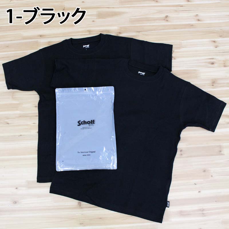 送料無料 Schott ショット 2PACK T-SHIRT 2パックティーシャツ 2枚セット 半袖 Tシャツ トップス メンズ ブランド 782-4934001 ネコポス