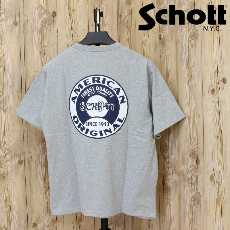 Rakuten - 送料無料 Schott ショット T-SHIRT OVALSIGN 782-5134017 半袖Tシャツ オーバルサイン サークルロゴ 綿100％ コットン トップス メンズ 人気 ブランド 春 夏 ネコポス