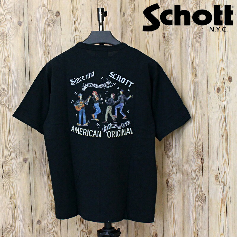 送料無料 Schott ショット T-SHIRT SESSION 782-5134029 セッション 半袖Tシャツ バックプリント 綿100％ コットン トップス メンズ 人気 ブランド 春 夏 ネコポス