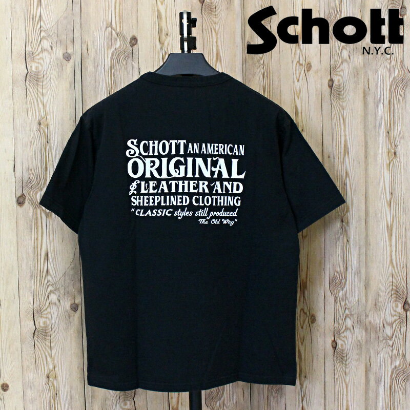 Schott/ショット/SNOWWASH T-SHIRT ADVERTISEMENT/スノーウォッシュ Tシャツ アドバタイズメント しっかりとした肉厚な7ozボディを使用したTシャツは、 オープンエンド糸特有のふっくらとしたボリューム感が特徴です。 一方で、ドライでザックリとした硬めの風合いが、アメリカブランドならではの 力強さや無骨さを感じさせ、長年愛用できるアイテムとなっています。襟元には、 帯状の襟パーツを身頃に包み込むように縫製するバインダーネックを採用。 しっかりとした肉厚なボディに引けを取らない耐久性を持ち、ヘビーユーズに十分対応できるタフな作りが魅力です。 さらに、このTシャツはブリーチ加工を施し、生地に染み込んだかのように自然に馴染むプリントを採用。 長年着用することで徐々にフェードし、独自の風合いを楽しむことができるように、経年変化を意識した染料を使用。 着用と洗濯を繰り返すたびに、徐々に色褪せていく過程もまた、このTシャツの大きな魅力です。 タフでありながら、長く付き合うことで自分だけの一着へと変化していく、まさにアメリカンヘリテージを感じさせるアイテムです。 【Schott/ショット】 ライダースジャケットの代名詞ともいえるSchottの歴史は、1913年、ニューヨークでアーヴィン・ショットジャックショットの兄弟によって始まった。 当初はレインコートを作る工場だったが、1928年に世界で初めてフロントジッパーを採用したライダースジャケット「Perfecto」シリーズを発売。 ボタン仕様しかなかった当時、画期的なジャケットとして話題となり、その後のライダース史に大きな影響を与えた。 そして、Schottの名を世界に知らしめたのが50年代に発表された星型のスタッズをエポレットに配した伝説のモデル”ワンスター“だ。 この新作こそが、映画『ザ・ワイルド・ワン（邦題「乱暴者」』で、マーロン・ブランドが纏ったと言われているモデルである。 その後もラモーンズやセックスピストルズをはじめ、多くのロックミュージシャンに支持され、時代を超えた永遠の番として今なお多くの人々を魅了する。 最近では定番モデルだけでなく、カジュアルラインも充実させるなど、常に時代に合わせて進化を遂げる革新性も忘れない。 ライダースの歴史は永遠にSchottとともにある。 カラー 1-ホワイト 2-ベージュ 3-ネイビー 素材：コットン 100％ ※製造工程の過程による、小さなほつれ、微小な縫製のずれなどの 返品対応は致しかねます。ご了承ください。