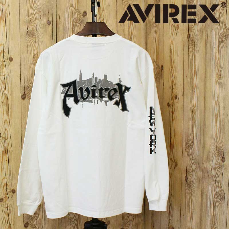 Rakuten - 送料無料 AVIREX アヴィレックス EMB L/S T-SHIRT 'AVIREX NYC' 783-52530023 ロンT 長T 長袖Tシャツ トップス アビレックス メンズ ブランド ネコポス